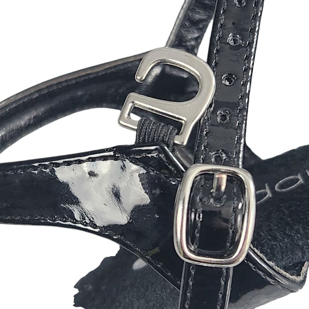 Lapdance Black Patent Clear Platform Sandal Heels Stiletto Women’s Size 7 - Picture 8 of 8